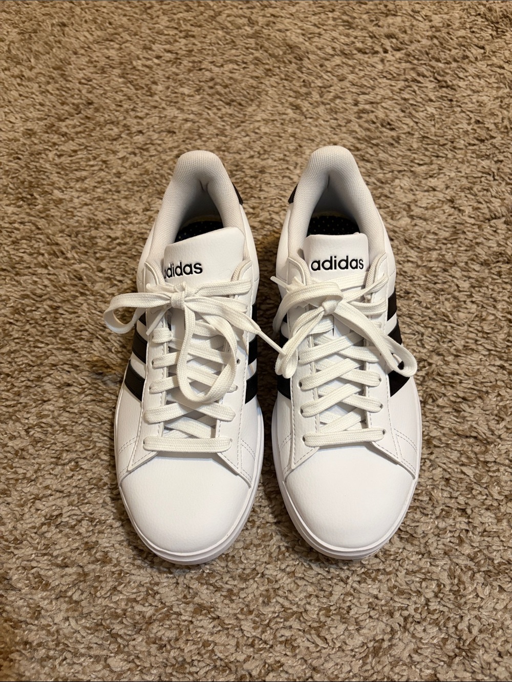 Adidas White and Black Women’s Cloudfoam Comfort Shoes